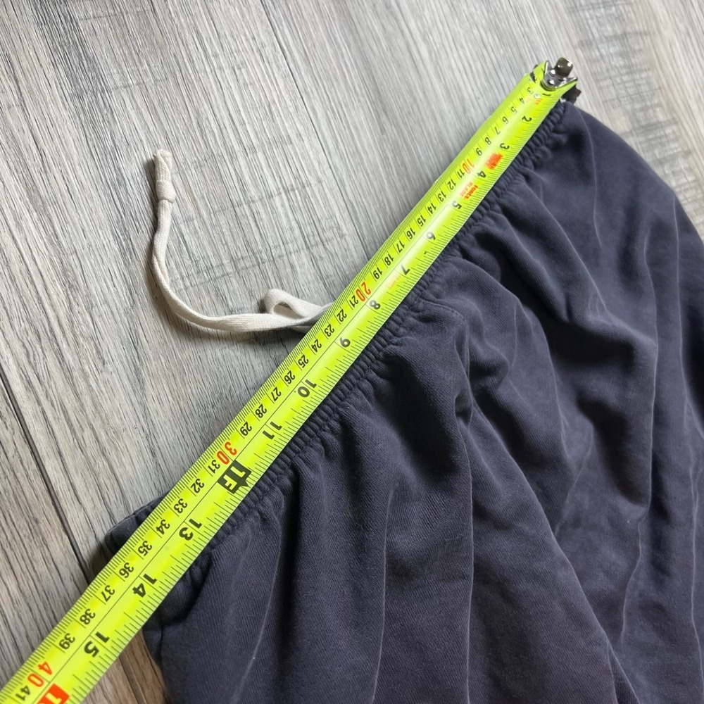 Brandy Melville Sweatpants Womens One Size Charcoal Gray Wide Leg Distressed - Picture 9 of 12